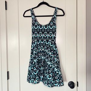 Aeropostale blue and black skater dress